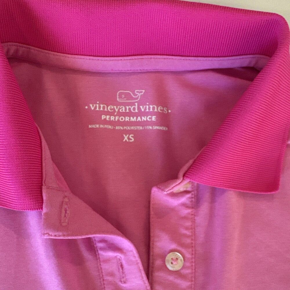 EUC  Vineyard Vines Women's Pink Performance Polo Shirt Top Size XS